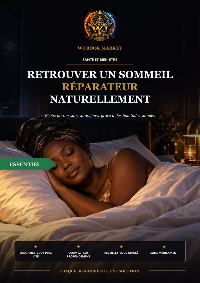 Couverture du guide WJ-0021 : Retrouver un sommeil réparateur naturellement